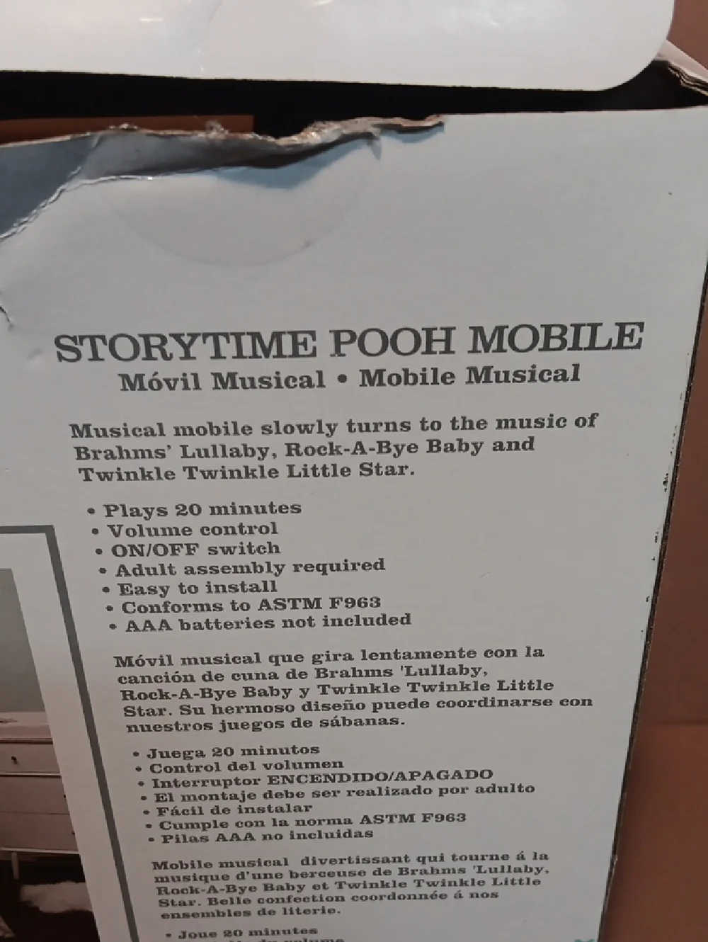 Winnie The Pooh Storytime Musical Crib Mobile - Picture 3 of 4
